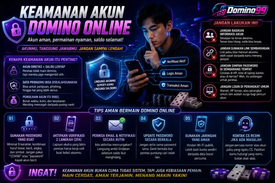 keamanan akun domino online
